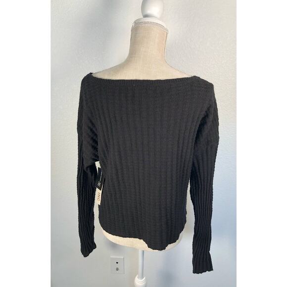 INC X Jeannie Mai - Wide Neck Lisa Off The Shoulder Top In Deep Black - M - Picture 4 of 5